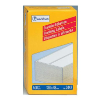 Avery Frankeringsetiketter | 138 x 48mm | vit | Avery 3442 | 500st 3442 212234