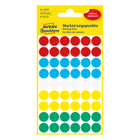 Markeringspunkter Ø12mm blandade färger | Avery 3088 | 270st 212358