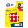 Markeringspunkter Ø30mm röd | Avery PET30R | 240st