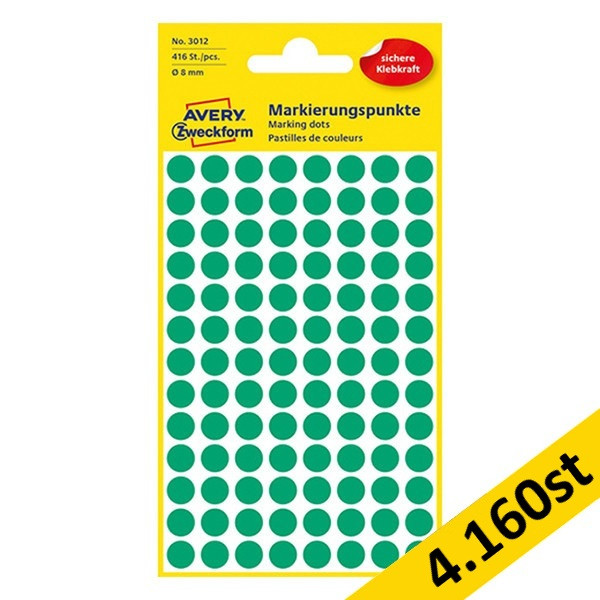 Markeringspunkter Ø8mm grön | Avery 3012 | 4.160st 212924 - 1