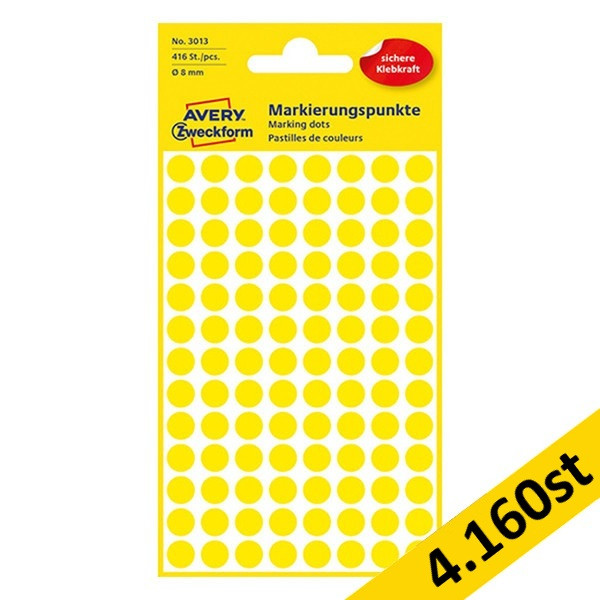 Markeringspunkter Ø8mm gul | Avery 3013 | 4.160st 212928 - 1