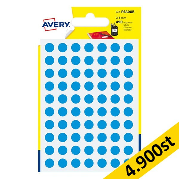 Markeringspunkter Ø8mm ljusblå | Avery PSA08B | 4.900st 212922 - 1