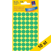 Avery Markeringspunkter 12mm Ø | grön | Avery 3143 | 270st x10  212934
