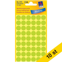 Avery Markeringspunkter 12mm Ø | ljusgrön | Avery 3149 | 270st x10  212940
