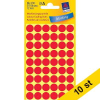 Avery Markeringspunkter 12mm Ø | röd | Avery 3141 | 270st x10  212933