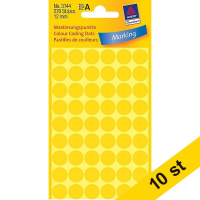 Avery Markeringspunkter 12mm Ø gul | Avery 3144 | 270st x10  212936