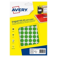 Avery Markeringspunkter 15mm Ø | grön | Avery PET15V | 960st AV-PET15V 212716