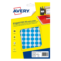 Avery Markeringspunkter 15mm Ø blå | Avery PET15B | 960st AV-PET15B 212714