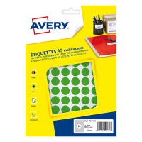 Avery Markeringspunkter 15mm Ø grön | Avery PET15V | 960st AV-PET15V 212716