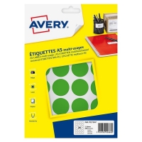 Avery Markeringspunkter 30mm Ø | grön | Avery PET30V | 240st AV-PET30V 212725