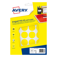 Avery Markeringspunkter 30mm Ø | gul | Avery PET30J | 240st AV-PET30J 212723