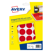 Avery Markeringspunkter 30mm Ø | röd | Avery PET30R | 240st AV-PET30R 212724