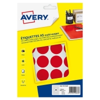 Avery Markeringspunkter 30mm Ø | röd | Avery PET30R | 240st AV-PET30R 212724