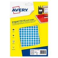 Avery Markeringspunkter 8mm Ø | blå | Avery PET08B | 2.940st AV-PET08B 212704