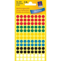 Avery Markeringspunkter 8mm Ø | blandade färger | Avery 3090 | 416st 3090 212338