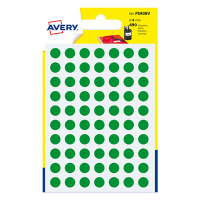 Avery Markeringspunkter 8mm Ø | grön | Avery PSA08V | 490st AV-PSA08V 212713