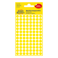 Avery Markeringspunkter 8mm Ø | gul | Avery 3013 | 416st 3013 212328