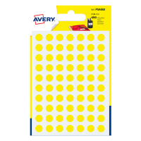 Avery Markeringspunkter 8mm Ø | gul | Avery PSA08J | 490st AV-PSA08J 212710