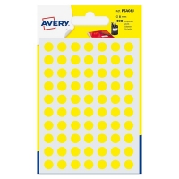 Avery Markeringspunkter 8mm Ø | gul | Avery PSA08J | 490st AV-PSA08J 212710