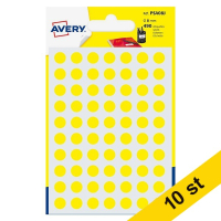Avery Markeringspunkter 8mm Ø | gul | Avery PSA08J | 490st x10  212929