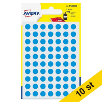 Avery Markeringspunkter 8mm Ø | ljusblå | Avery PSA08B | 490st x10  212922
