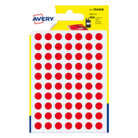 Avery Markeringspunkter 8mm Ø | röd | Avery PSA08R | 490st AV-PSA08R 212712