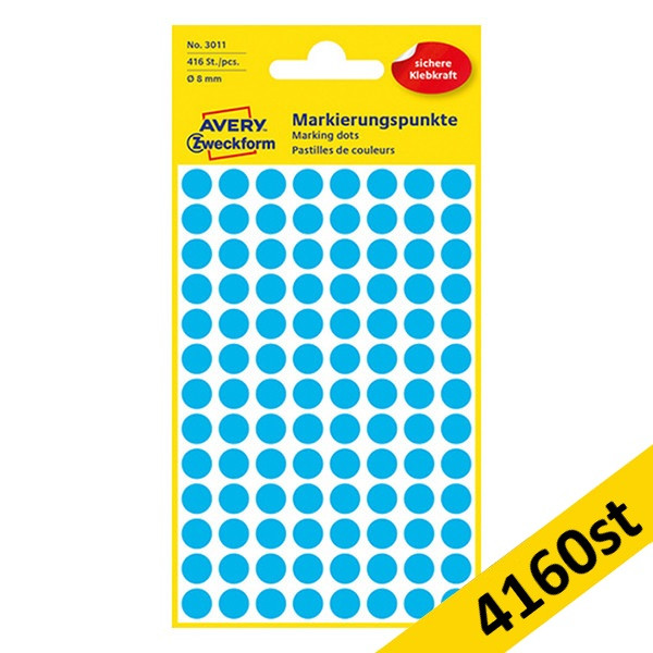 Markeringspunkter 8mm Ø blå | Avery 3011 | 4.160st 212921 - 1