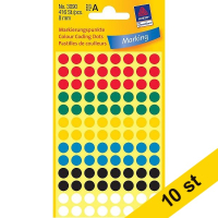 Avery Markeringspunkter 8mm Ø blandade färger | Avery 3090 | 416st x10  212915