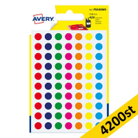 Markeringspunkter 8mm Ø blandade färger | Avery PSA08MX | 4.200st⭐ 212914