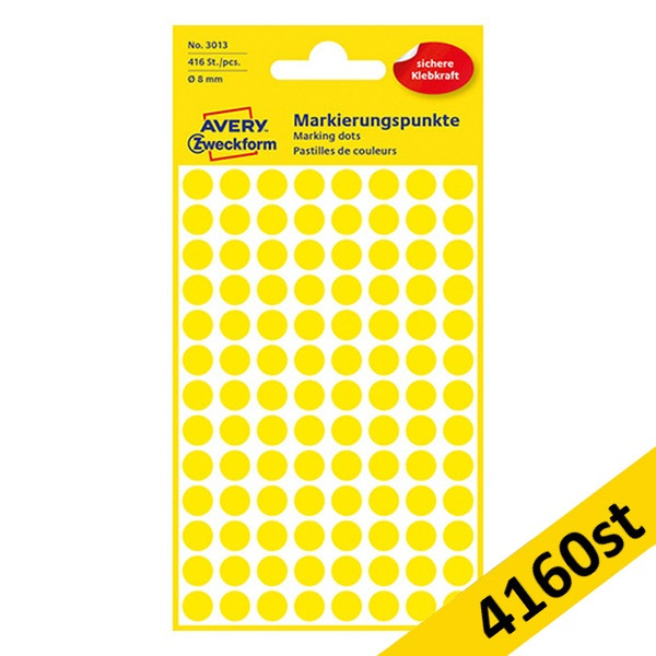 Markeringspunkter 8mm Ø gul | Avery 3013 | 4.160st 212928 - 1
