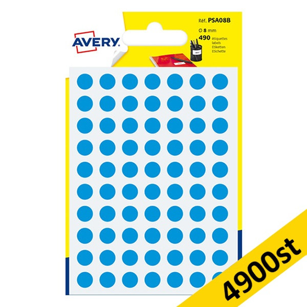 Markeringspunkter 8mm Ø ljusblå | Avery PSA08B | 4.900st 212922 - 1