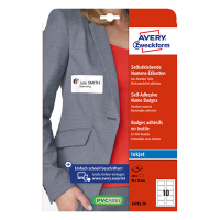 Avery Namnskyltsetiketter | 80 x 50mm | vit | ​​​​​​​Avery J4785-20 | 200st AV-J4785-20 212686