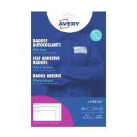 Namnskyltsetiketter | 80 x 50mm | vit | ​​​​​​​Avery L4785-20 | 200st 212592