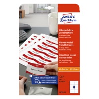 Avery Namnskyltsetiketter | 90 x 60mm | vit | ​​​​​​​Avery L4728-20 | 160st L4728-20 212590