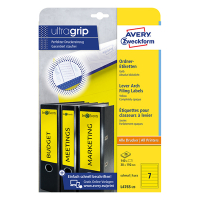 Avery Pärmetiketter självhäftande 192 x 38mm | Avery L4765-20 | gul | 140st L4765-20 212815