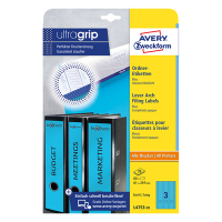 Avery Pärmetiketter självhäftande 192 x 61mm | Avery L4753-20 | blå | 60st L4753-20 212126