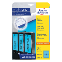 Avery Pärmetiketter självhäftande 192 x 61mm | Avery L4767-20 | blå | 80st L4767-20 212522