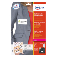 Avery Textiletiketter | 80 x 50mm | vit/blå | Avery L4787-20 | 200st L4787-20 212594