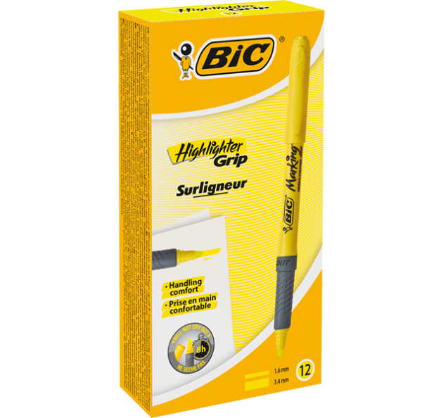 BIC Överstrykningspenna | BIC Brite Liner Grip | gul 811935 224666 - 2