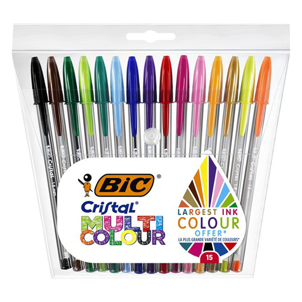 BIC Kulspetspenna | BIC Cristal Multicolour | sorterade färger | 15st 964899 224677 - 1