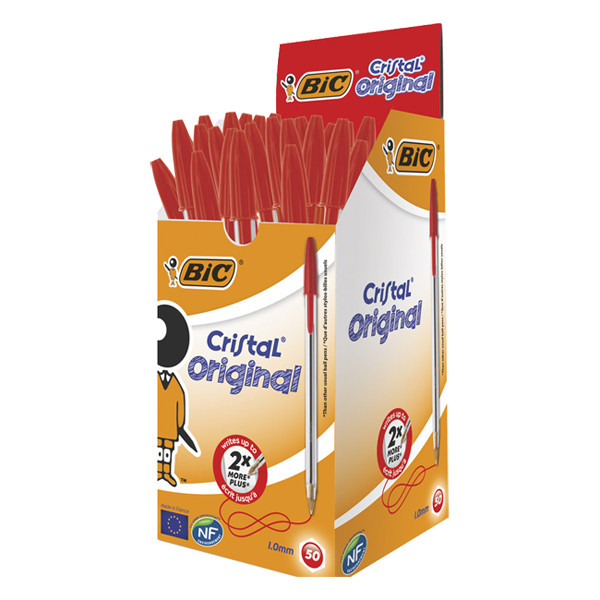 BIC Kulspetspenna | BIC Cristal Original | röd | 50st 8373619 224612 - 1