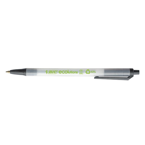 BIC Kulspetspenna | BIC Ecolutions Clic Stic | svart | 50st 8806871 224628 - 1