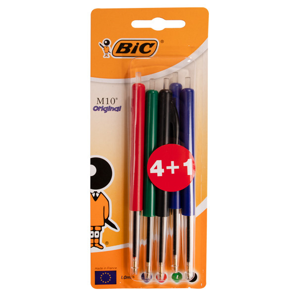 BIC Kulspetspenna | BIC M10 Original | sorterade färger | 5st 876753 224659 - 1