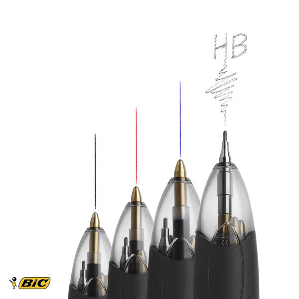 BIC Kulspetspenna 3+1HB | BIC 4 Colours Grip 942104 224665 - 1