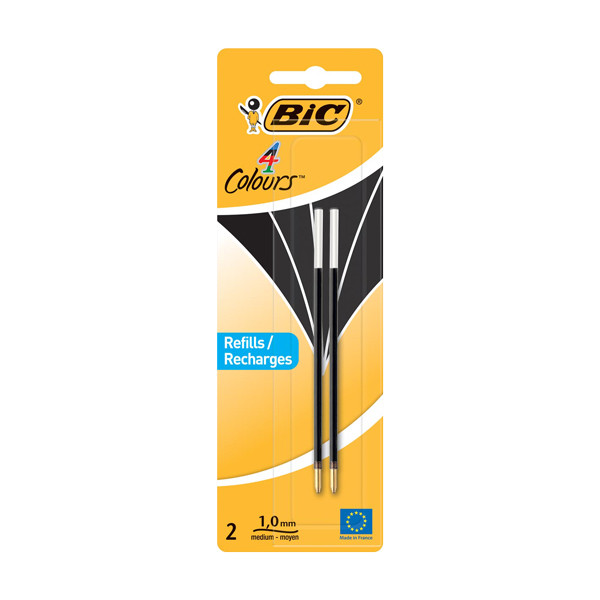 Refill kulspetspenna | BIC 4 Colours | svart | 2st 224653 - 1