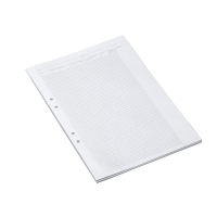 Provskrivningsblad A3 rutat | hålat | 5x5mm | 250 ark SE000410