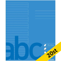 Skrivhäfte 17x21cm linjerat | 6mm | blå | 20st SE000797