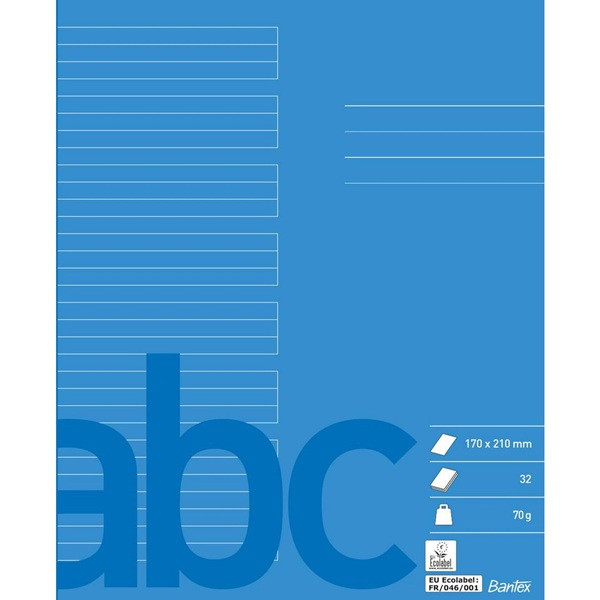 Skrivhäfte 17x21cm linjerat | 6mm | blå SE000795 - 1