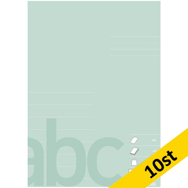Skrivhäfte A4 1/2 linjerat | 19,5mm | ljusgrön | 10st SE000802 - 1