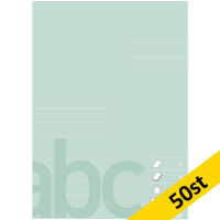 Skrivhäfte A4 1/2 linjerat | 19,5mm | ljusgrön | 50st